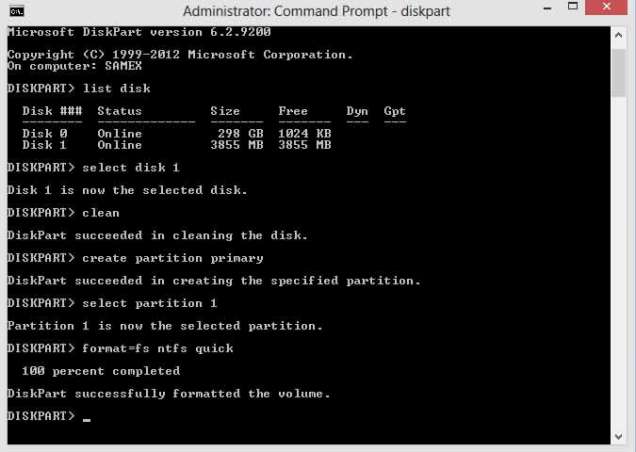 make-pen-drive-bootable-using-cmd Command Prompt