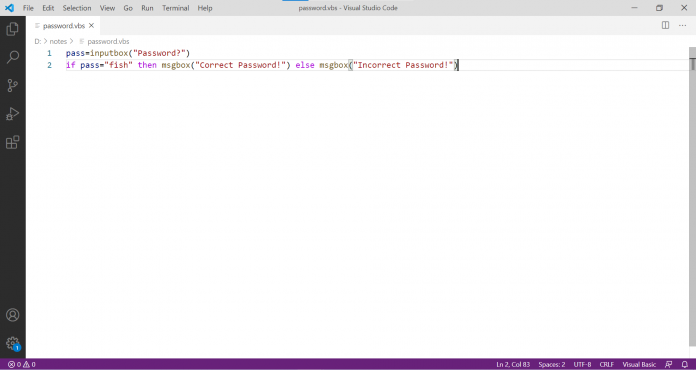 vb script programs Visual Basic Script Programs